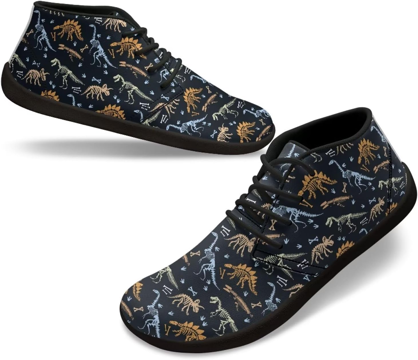 

Мужские кроссовки Tomeusey Barefoot, обувь без шнурков, дышащие, с нулевым падением, легкие повседневные кроссовки для ходьбы и занятий спортом, Dinosaur Skeleton