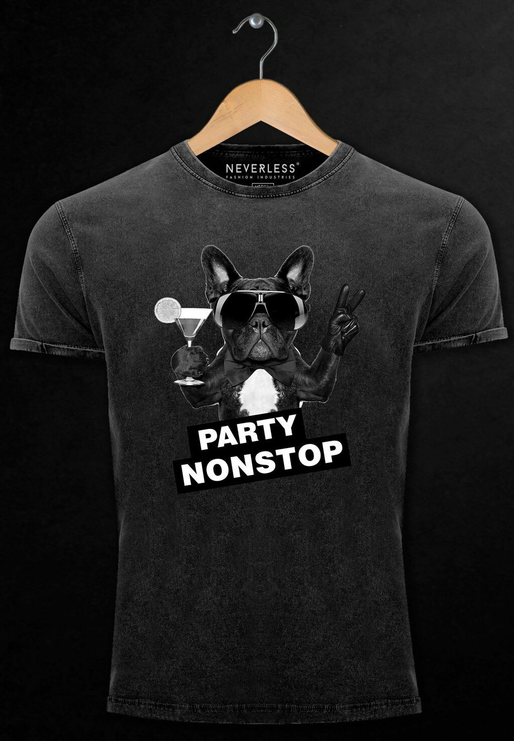 

Футболка с принтом COOLES ANGESAGTES VINTAGE PARTY NON-STOP Neverless, черный