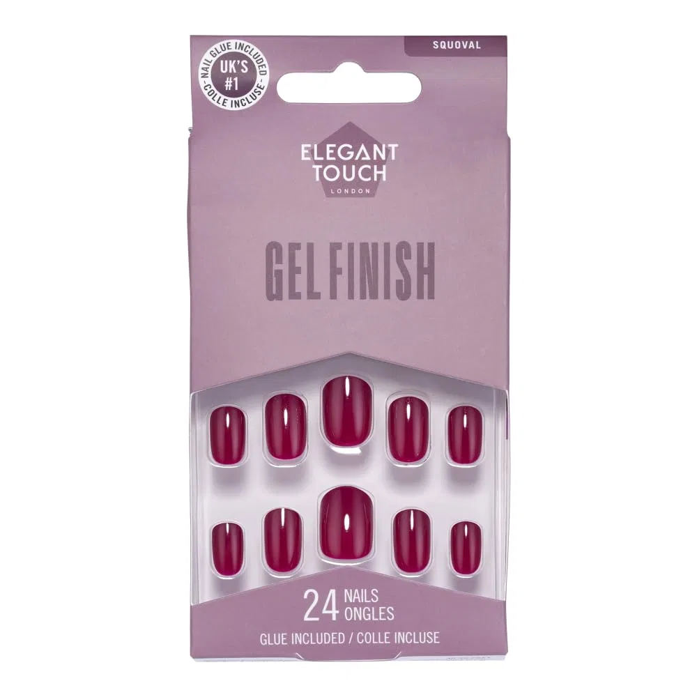 Накладные ногти Polished Colour 24 Squoval Elegant Touch, Berry