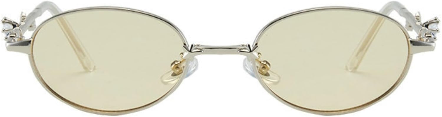 

Солнцезащитные очки Willochra с круглыми стразами для женщин, блестящие овальные очки с кристаллами для вечеринок, защита от УФ-излучения, блестящие солнцезащитные очки, C2