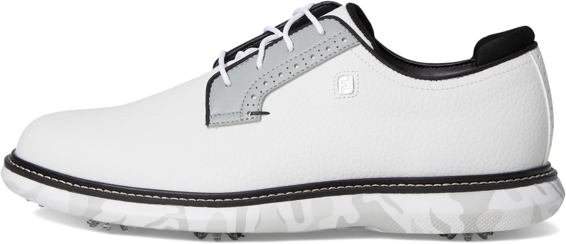 Кроссовки FootJoy Traditions Blucher Golf Shoes, цвет White/Grey Camo — фото 4