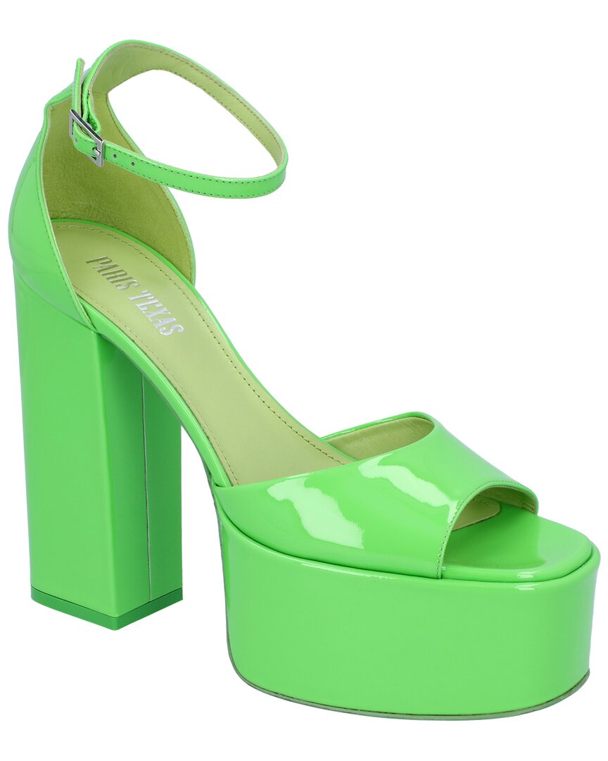 Paris Texas Tatiana Leather Sandal, зеленый