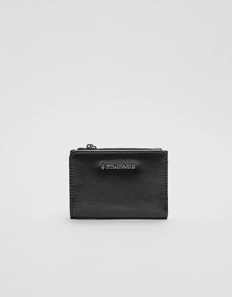 

Кошелек Stradivarius на молнии черного цвета