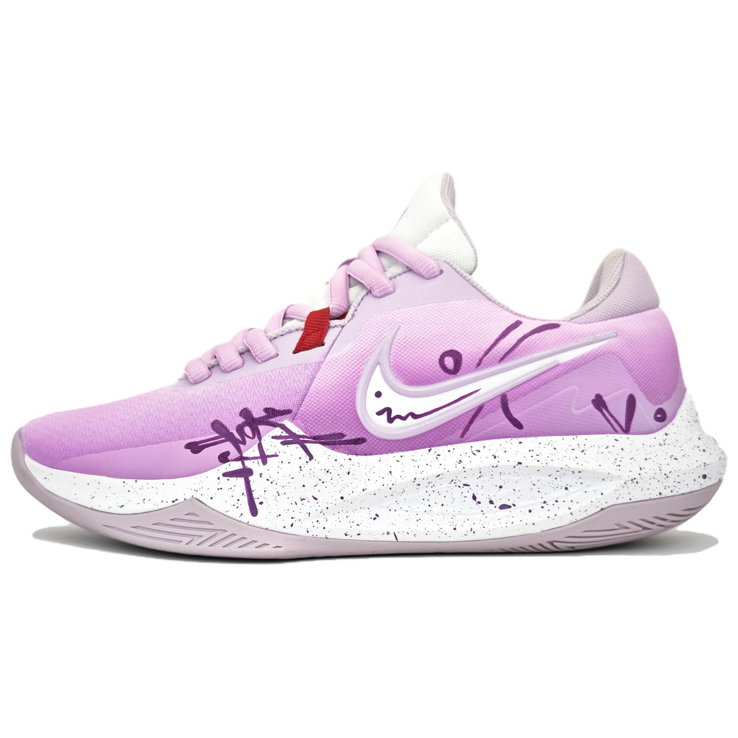 

Nike Точность 6 баскетбольные кроссовки унисекс низкие пурпурный/белый/красный - Пурпурное сияние, цвет Purple Radiance