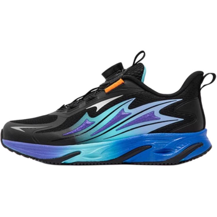 

Скользостойкие амортизирующие износостойкие упругие дышащие низкие детские кроссовки для подростков XTEP, черный/синий