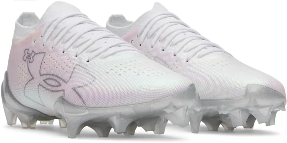 Футбольные бутсы Under Armour Blur Pro для мужчин, белый/металлик серебристый/серый — фото 2