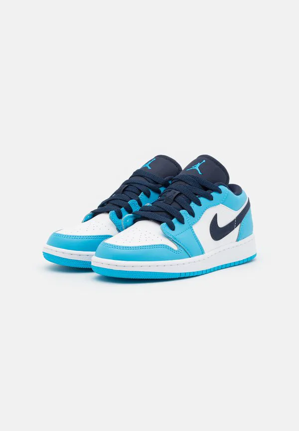 Кроссовки air jordan 1 low унисекс Jordan, White/Dark Powder Blue/Obsidian — фото 2