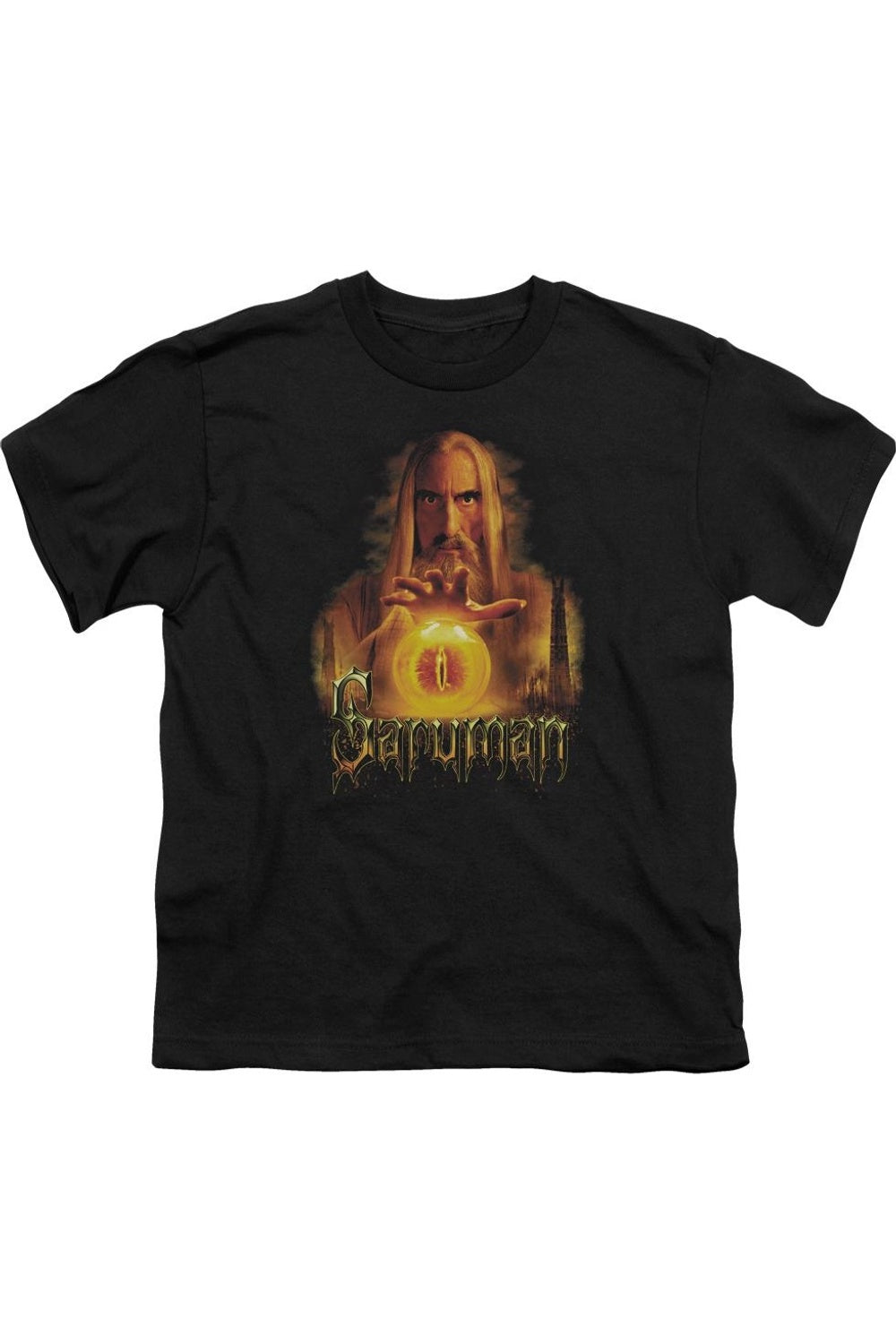 

Футболка с коротким рукавом для детей "Властелин Колец" Саруман Gildan, черный