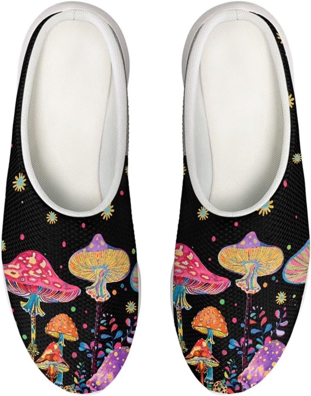 

Кроссовки-сабо Forchrinse с гавайской пальмой для мужчин и женщин, открытая пятка, легкие, дышащие, для дома, работы и спортзала, Mushroom