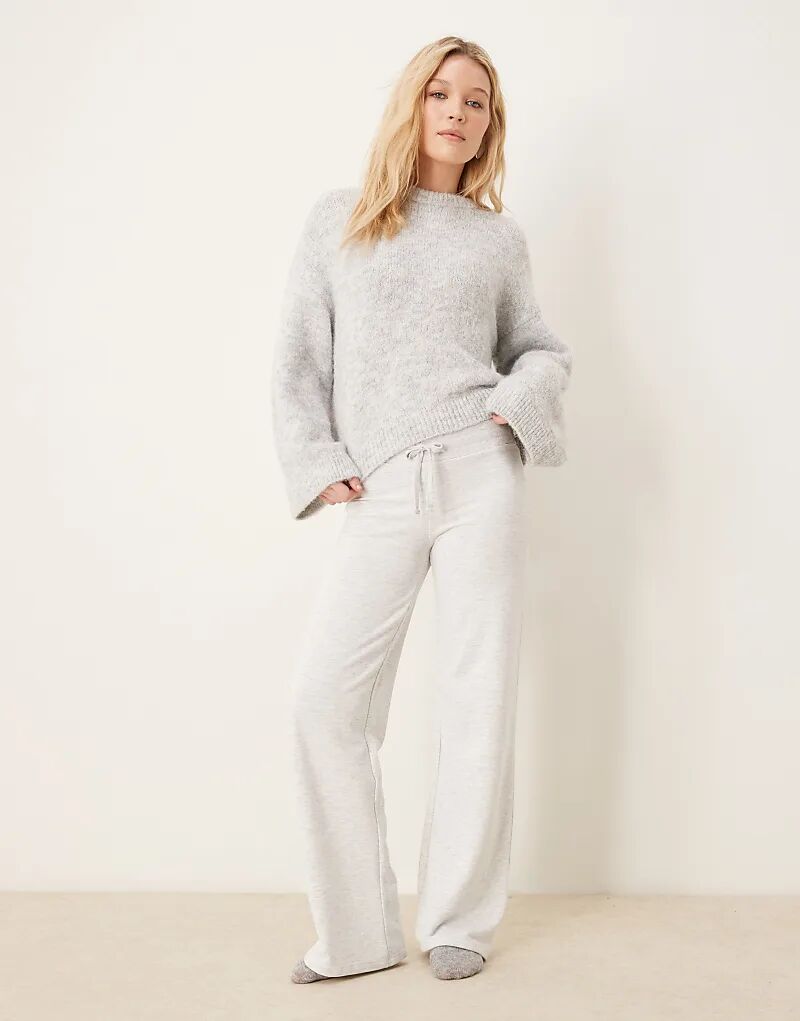 

Узкие спортивные брюки Gina Tricot с заниженной талией в цвете светло-серый меланж