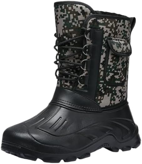 

Мужские сапоги Duck, Водонепроницаемая оболочка, Зимние сапоги с утеплителем и меховой подкладкой Azttoztto, зеленый