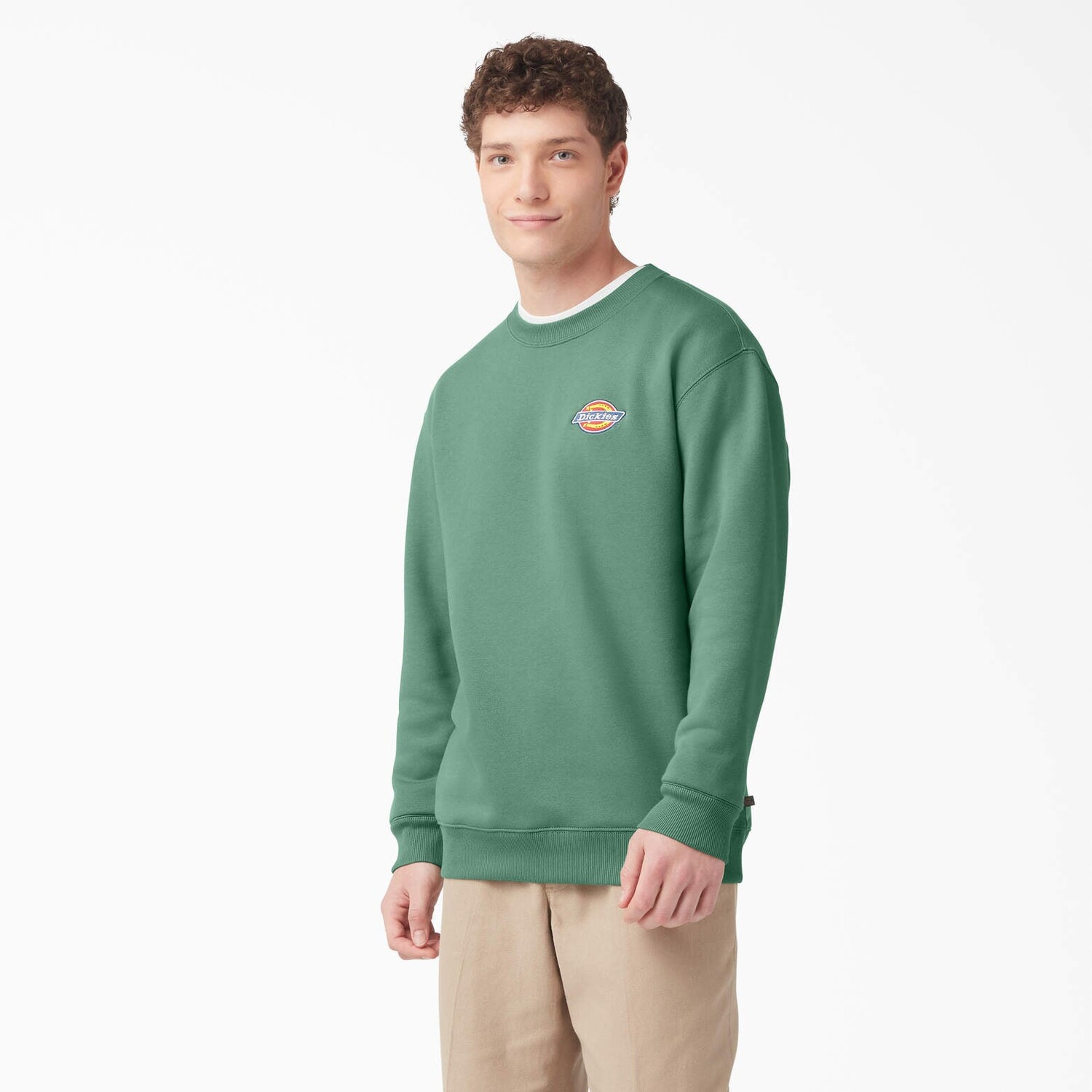 

Толстовка Dickies из флиса с вышитым логотипом на груди, цвет Dark Ivy (D2I)