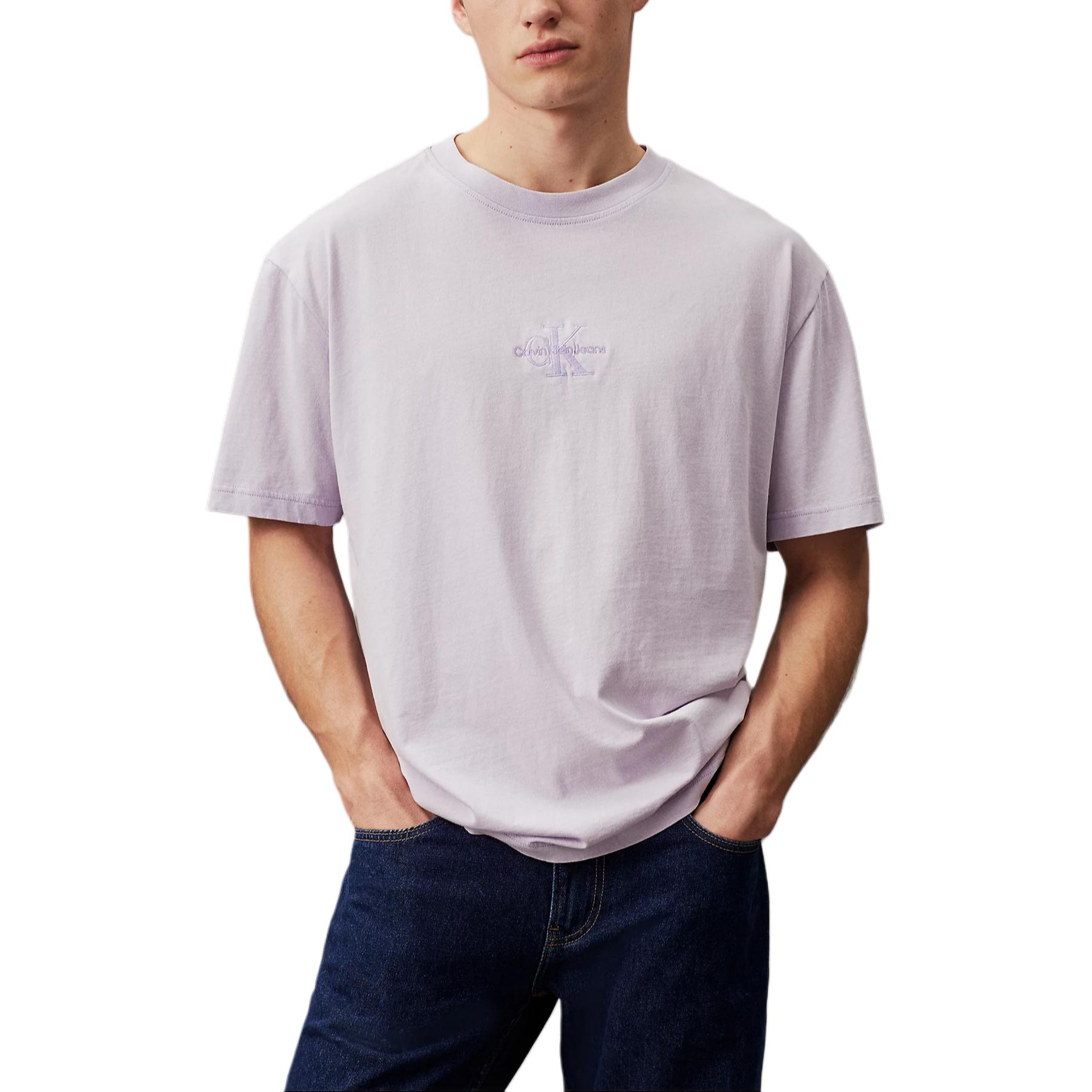 Футболка CALVIN KLEIN Европейская версия мужская светло-фиолетовая — фото 2