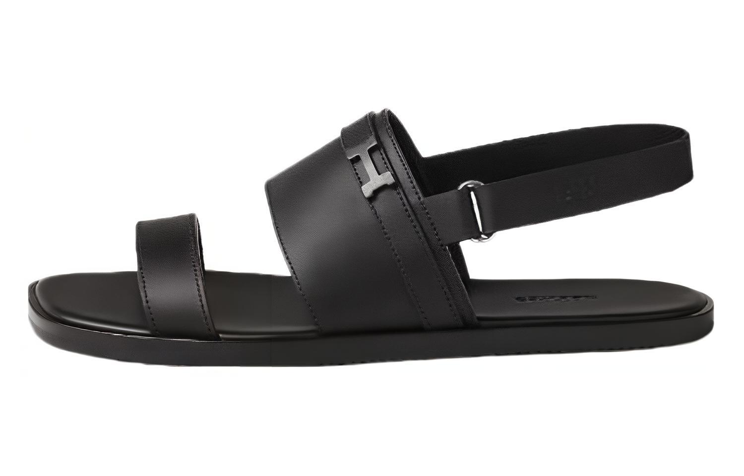 

HERMES Сандалии Henrio One Strap, мужские, черные