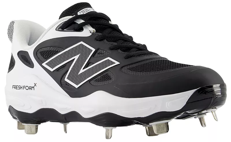 Женские бутсы для софтбола New Balance Fresh Foam X VELO v4 Metal Fastpitch, черный/белый — фото 3