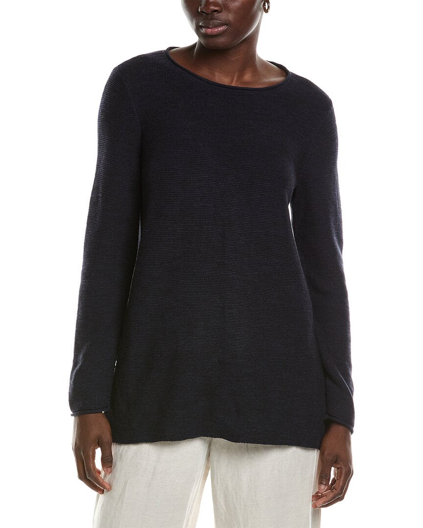 

Туника EILEEN FISHER Jewel Neck, синий