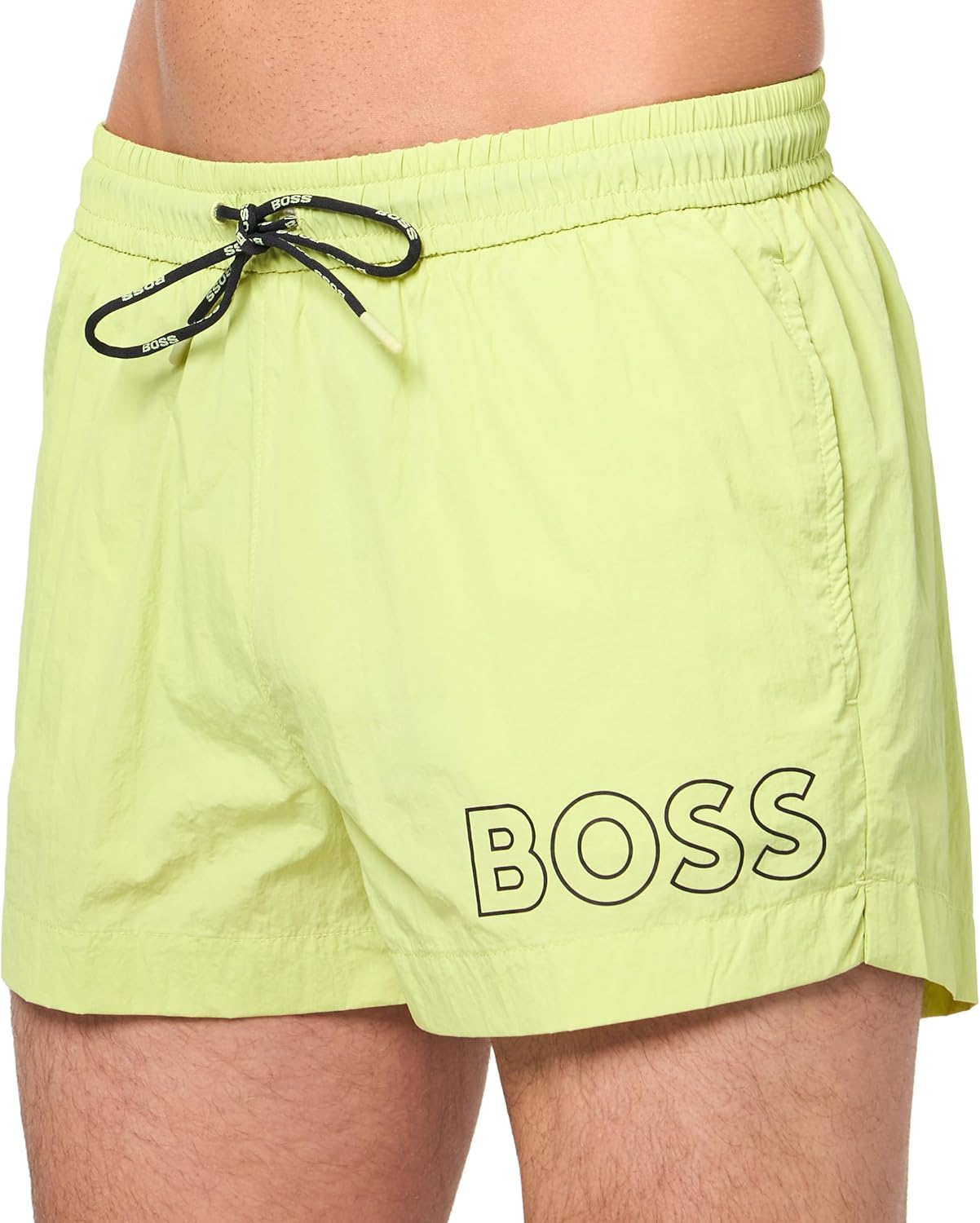 Плавки-шорты мужские BOSS с большим логотипом, Pistachio — фото 3
