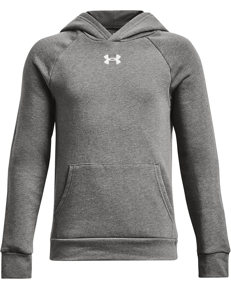 

Худи Under Armour Kids Rival Fleece Hoodie, цвет Castlerock Light Heather/White