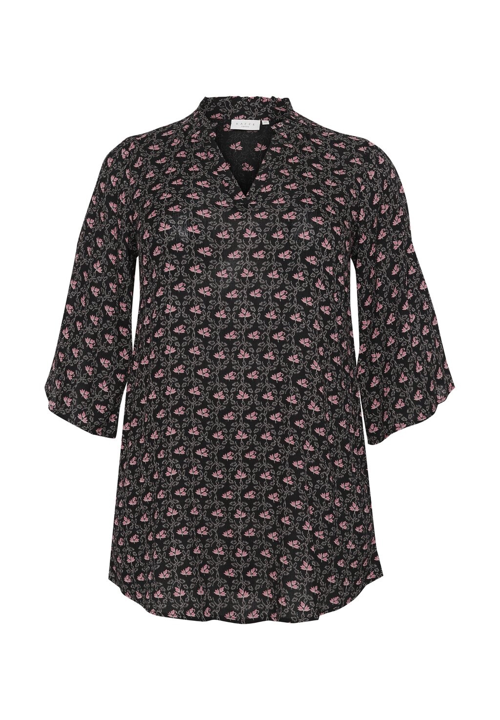 

Блуза AMY FRILL PRINTED Kaffe Curve, розовый