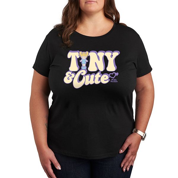 

Футболка с принтом Plus tiny and cute Polly Pocket, Black, Черный, Футболка с принтом Plus tiny and cute Polly Pocket, Black