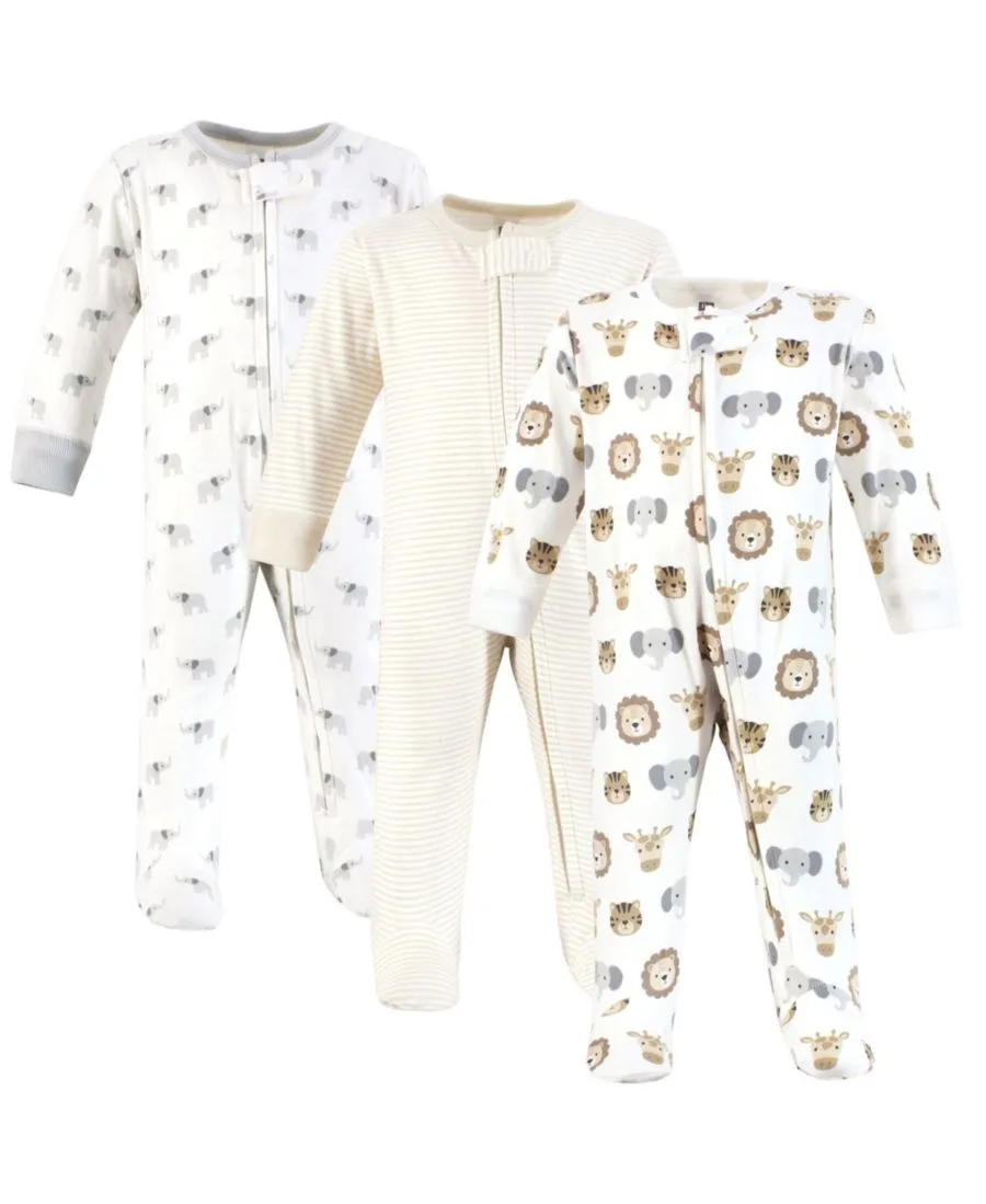 Хлопковый универсальный комбинезон на весь день Hudson Baby, Happy Little One Safari