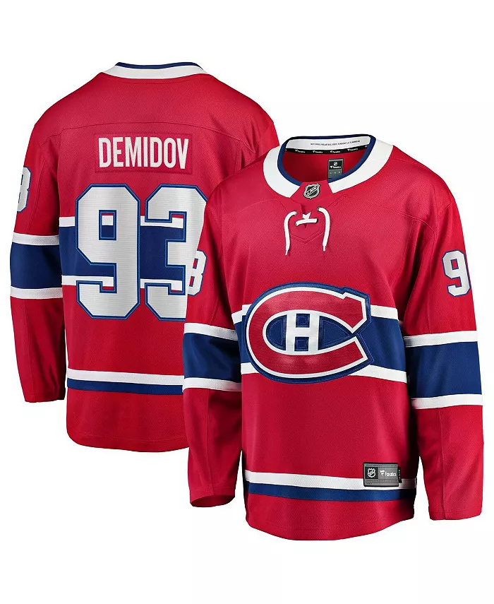 

Мужская домашняя джерси Montreal Canadiens Ivan Demidov Red Breakaway Fanatics