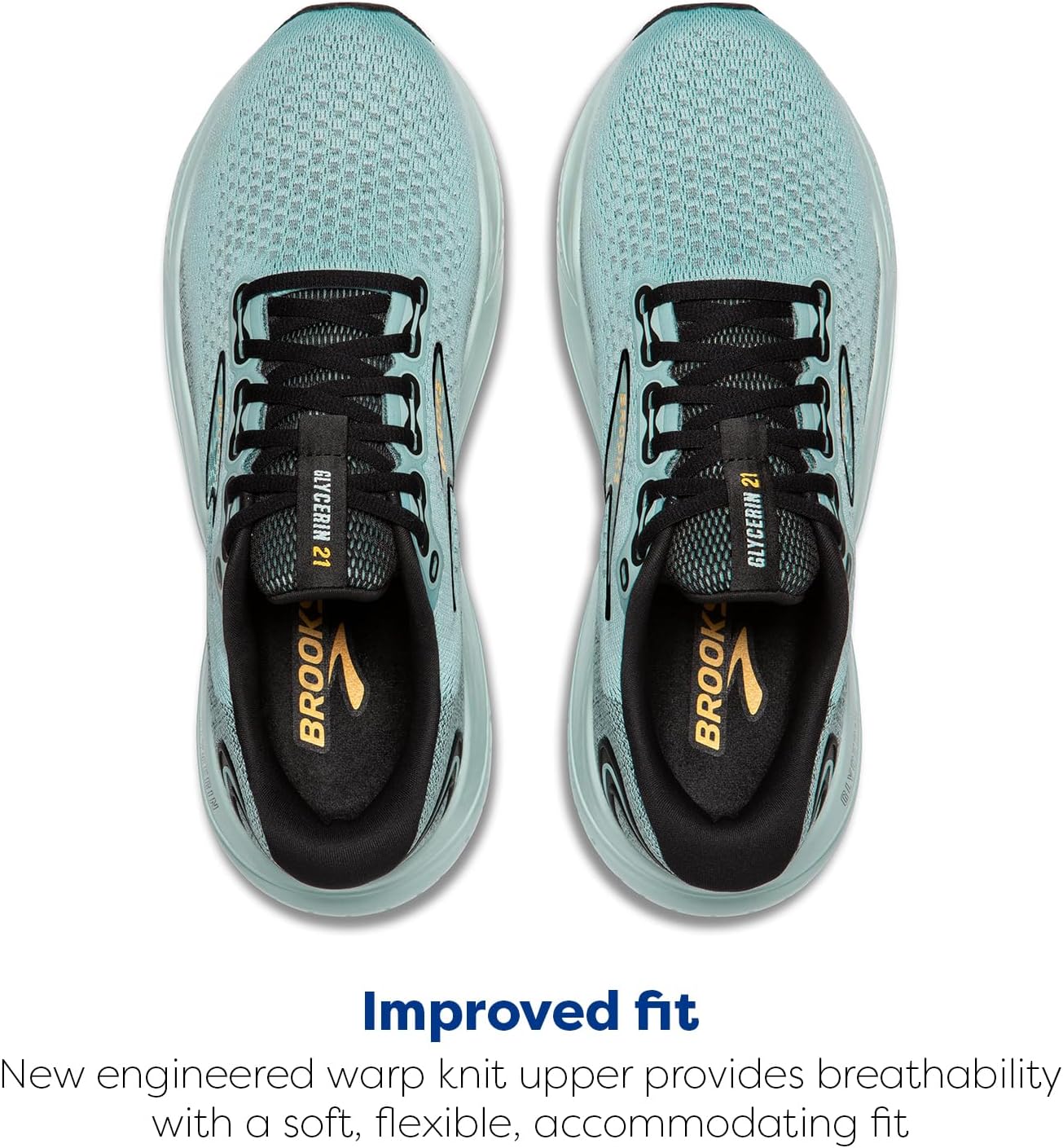 Мужские кроссовки Brooks Glycerin 21 Neutral для бега, черный/золотой — фото 4