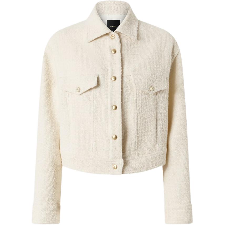 

Куртка Cropped Tweed Jacket PINKO, бежевый