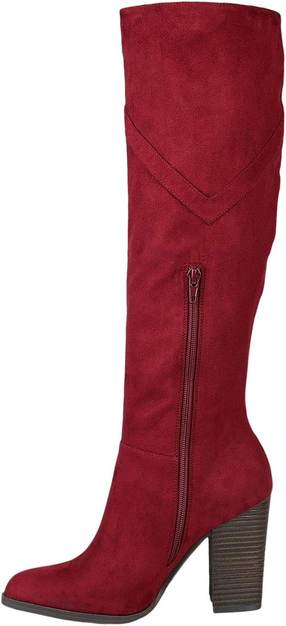 Ботинки Journee Collection Comfort Foam Kyllie Boot - Extra Wide Calf, бордовый — фото 4