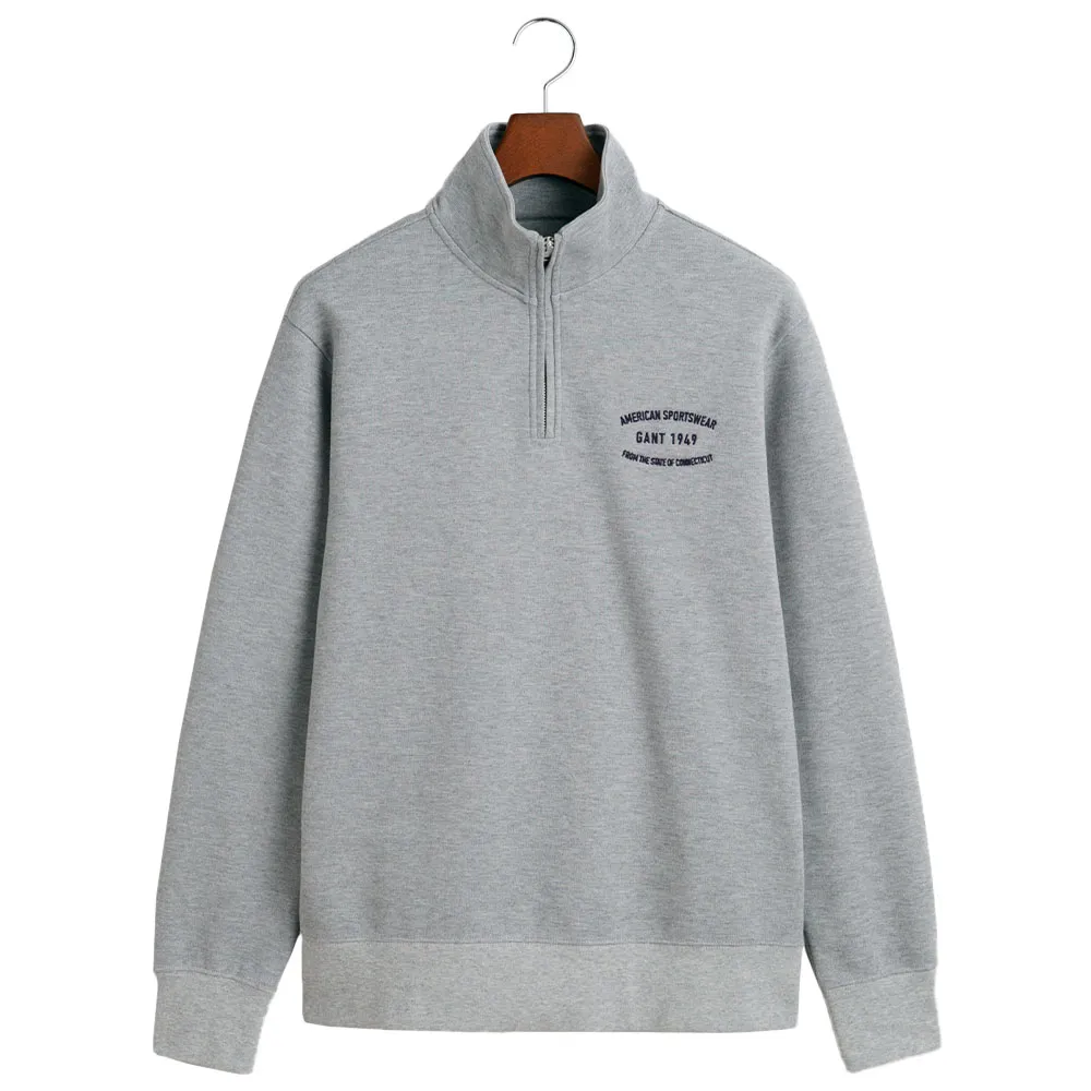 

Толстовка Gant 2015071 half zip, серый