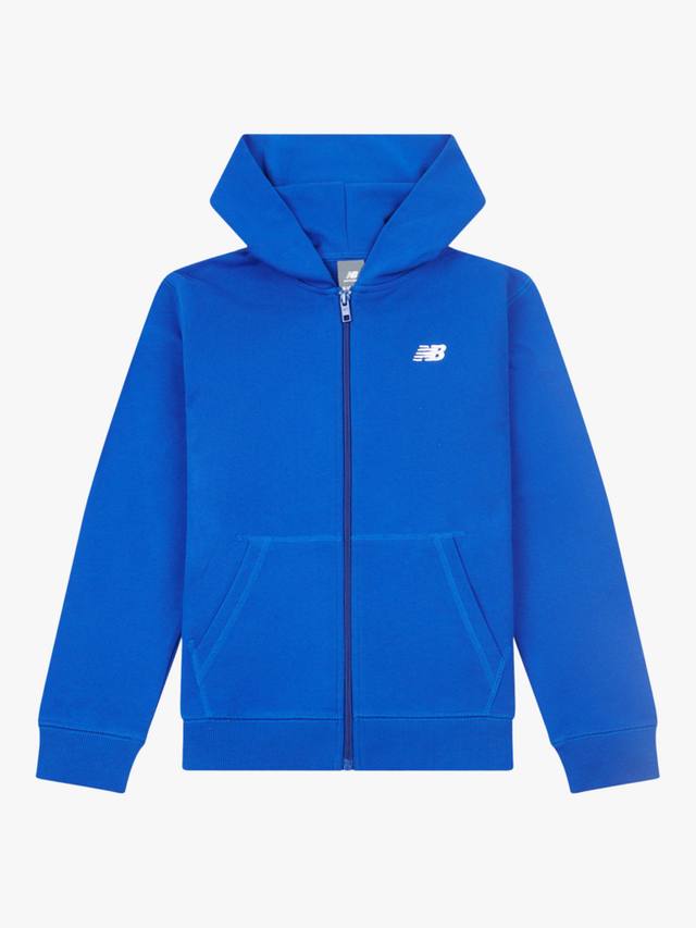 

Детская хлопковая худи с логотипом на молнии New Balance, Team Royal