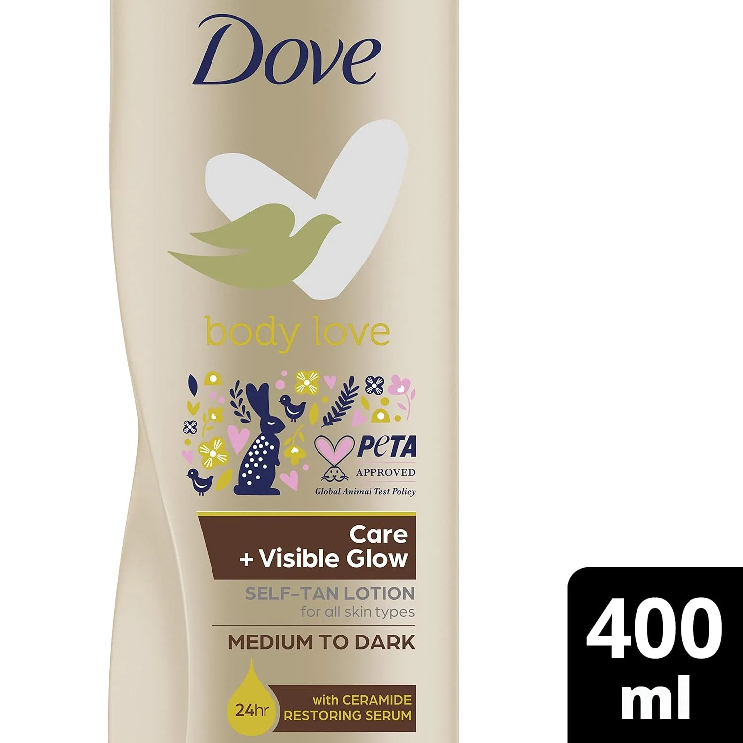 Лосьон для тела с эффектом автозагара Care + Visible Glow от Dove (6 x 400 мл) Dove — фото 2