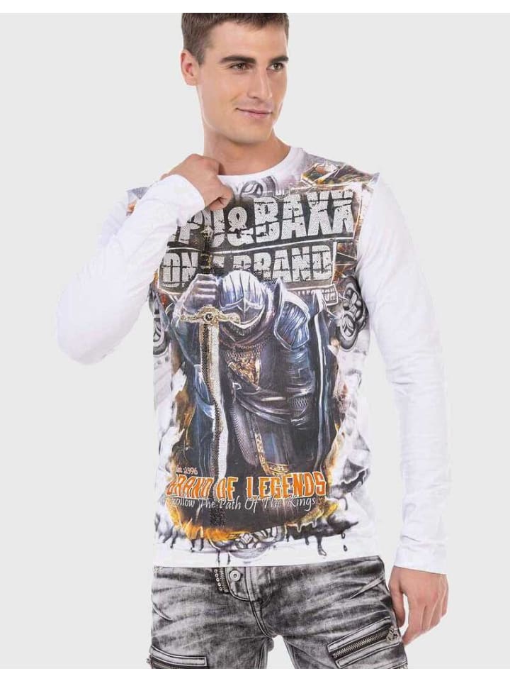 

Функциональный лонгслив Cipo & Baxx, белый