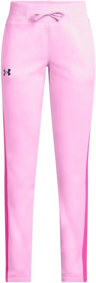 Детские флисовые штаны Under Armour для девочек, (638) Stellar Pink/Rebel Pink/Black