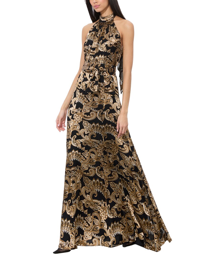 

Alice + Olivia Dita Платье из смесового шелка, черный