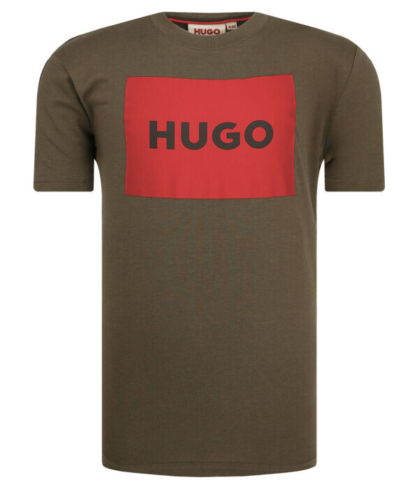 

Футболка детская Hugo Kids с контрастным логотипом, зеленый