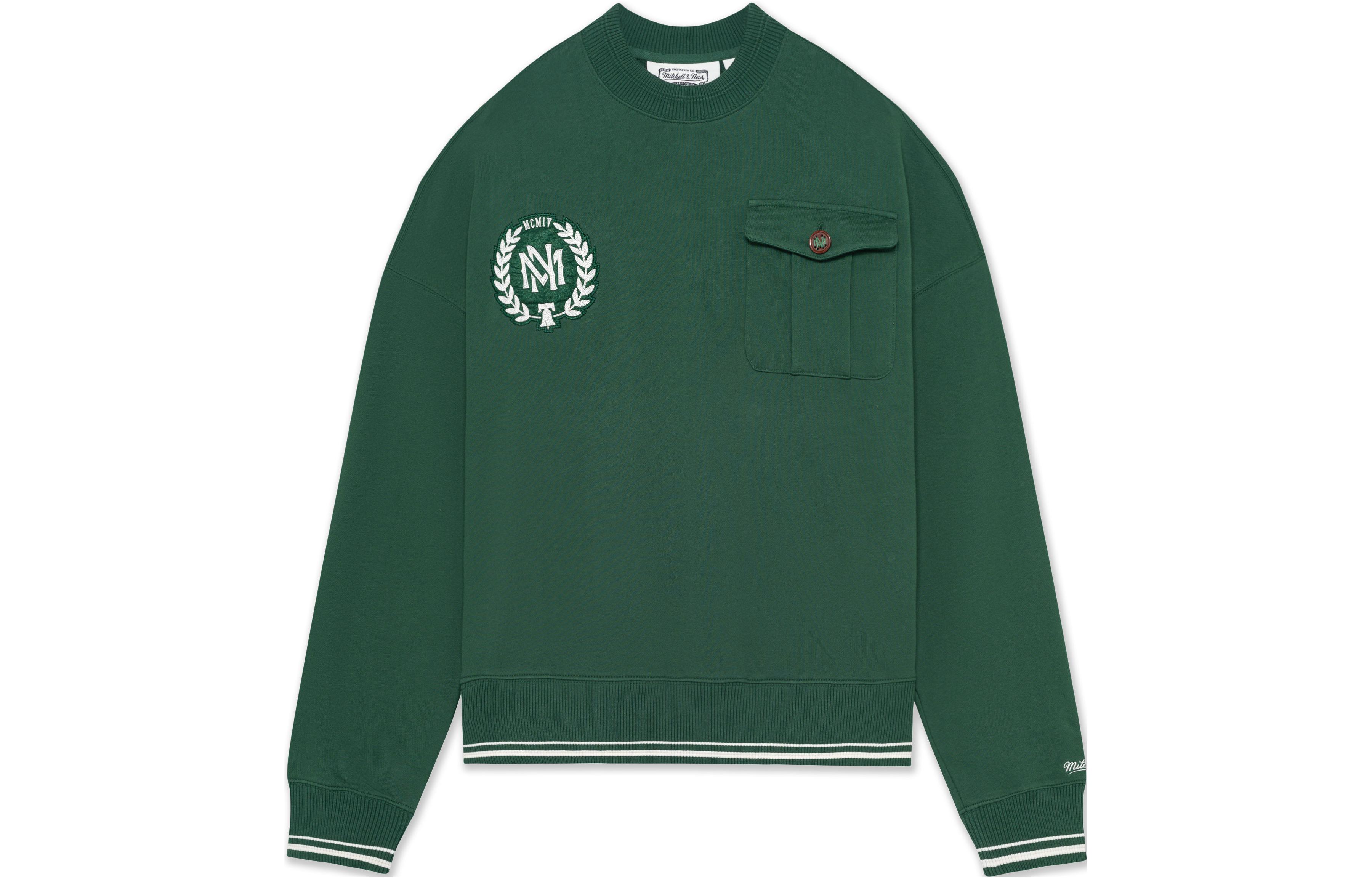 

Свитшот унисекс зеленый Mitchell Ness
