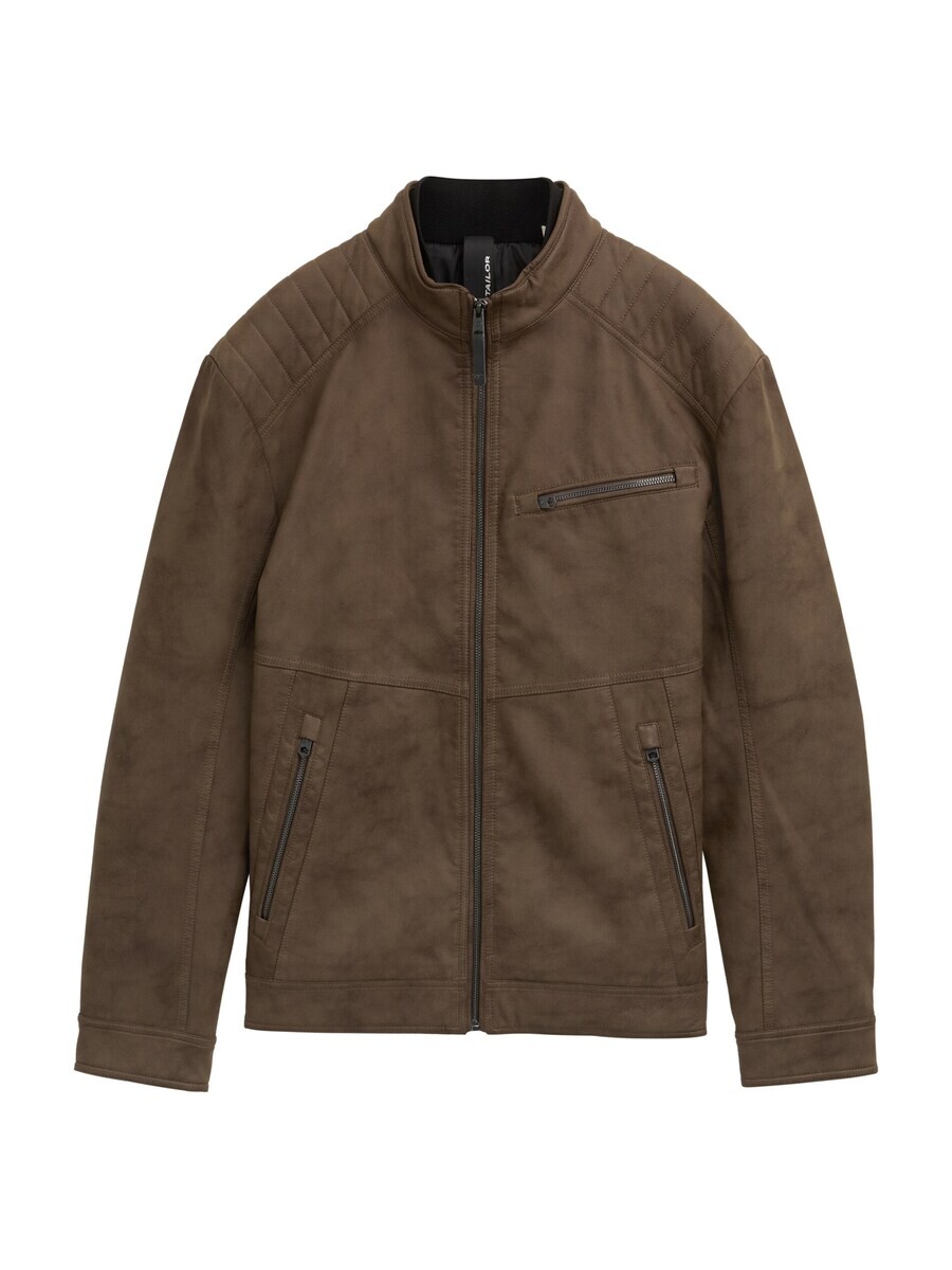 

Кожаная куртка TOM TAILOR Between-Season Jacket, коричневый