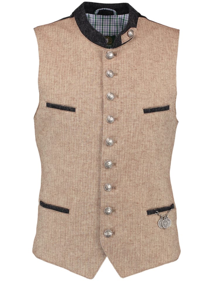 

OS-Trachten Традиционный жилет Юройо средне-коричневого цвета