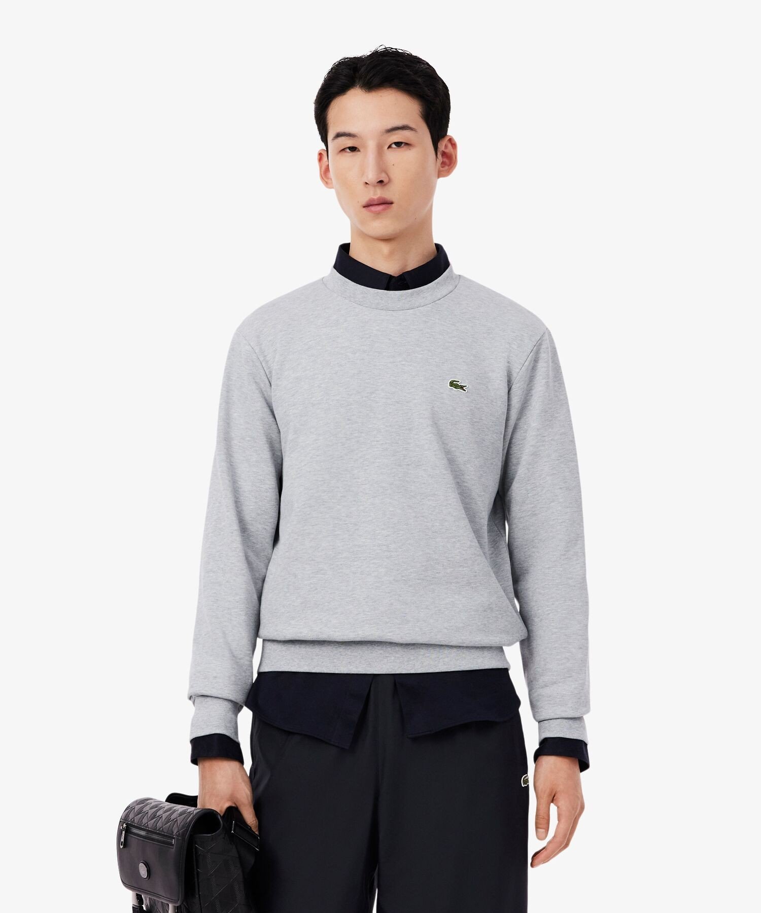 Обычная толстовка с круглым вырезом LACOSTE, Gray