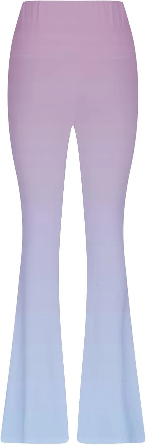 Леггинсы для йоги Gradient Color, высокие талия, цвет #03 Purple — фото 4