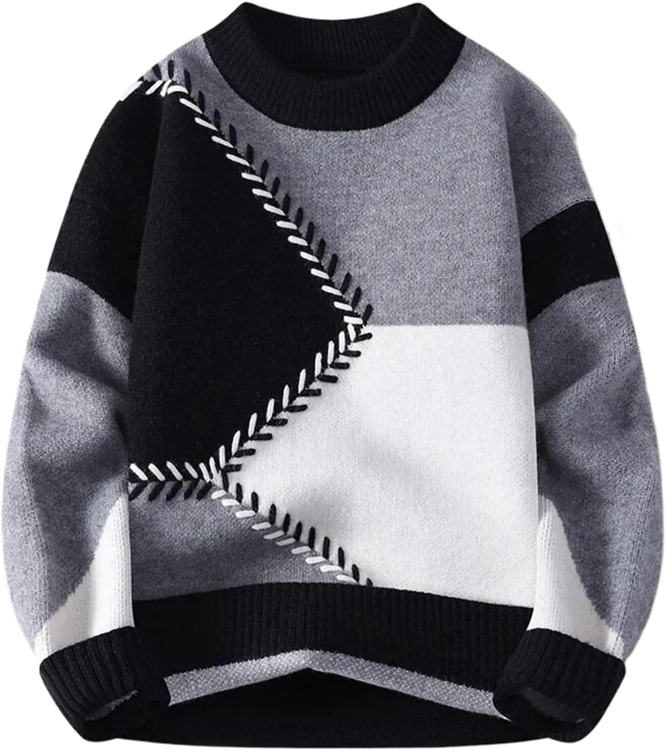 

Осенне-зимний свитер мужской O-Neck Loose Warm Casual WHSZEDZB