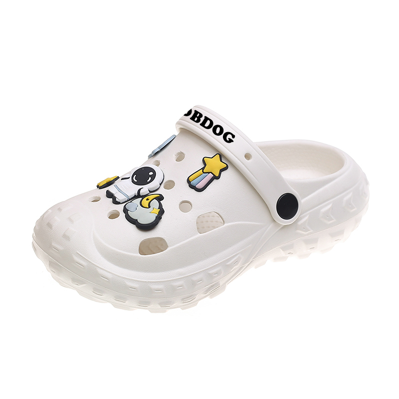 

Детские тапочки с противоскользящей, противоударной и дышащей подошвой BOBDOG, белый