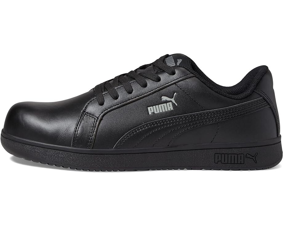 Кроссовки PUMA Safety Iconic Leather Low ASTM SD, цвет Black/Black — фото 4