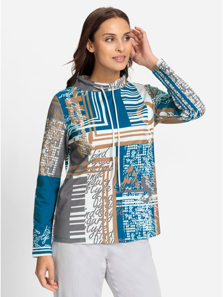 

Свитшот с топазовым и белым принтом WITT WEIDEN