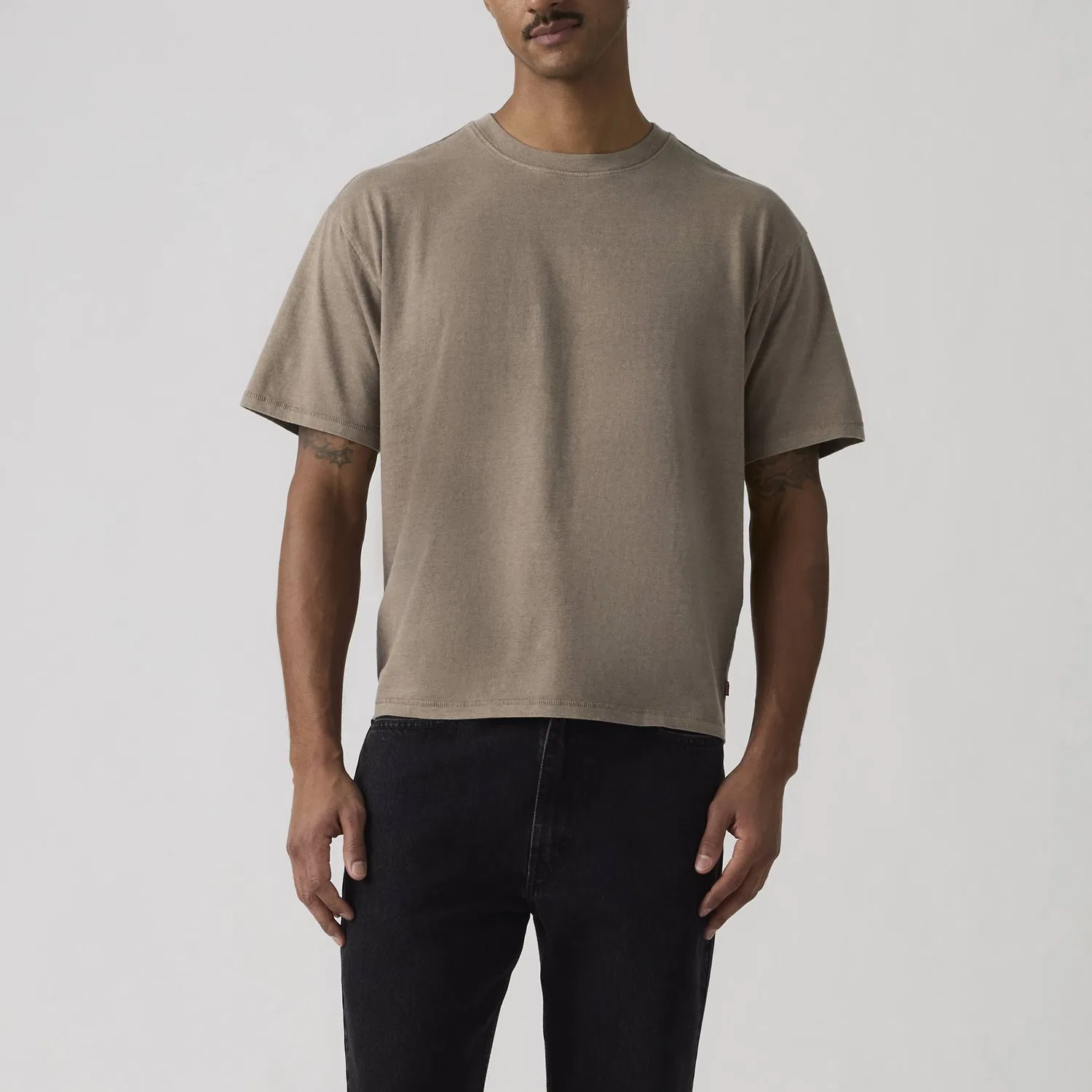 Футболка унисекс brown crew neck Levis — фото 3