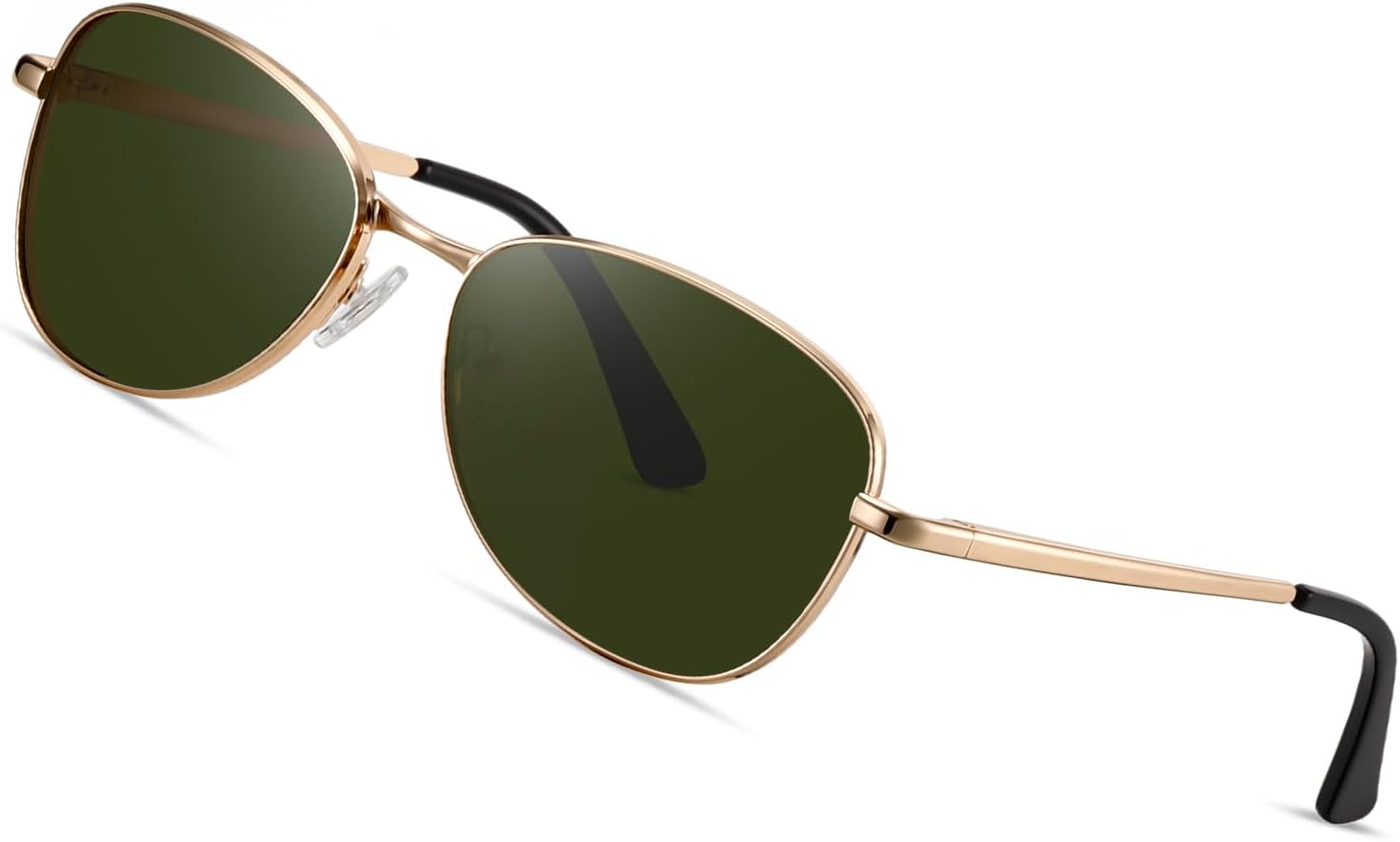 

Классические солнцезащитные очки-пилот для мужчин, поляризованные спортивные солнцезащитные очки-авиаторы с защитой от УФ-излучения для езды на велосипеде, рыбалки и вождения TICHSYGIA, Golden Frame/Green Lens