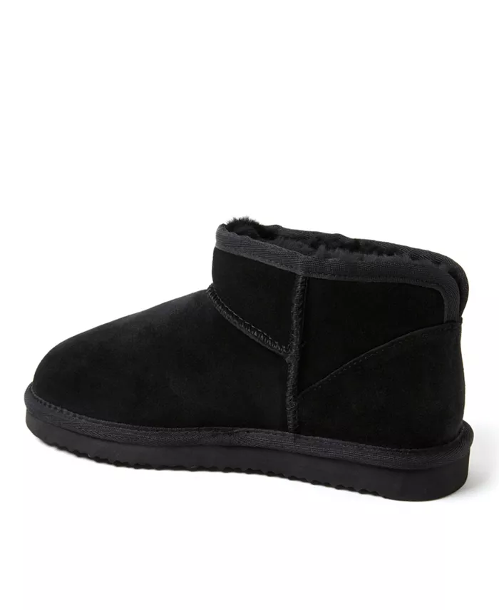 Fireside от Women's Riverland Натуральные овчинные микро-ботильоны Dearfoams, черный — фото 3