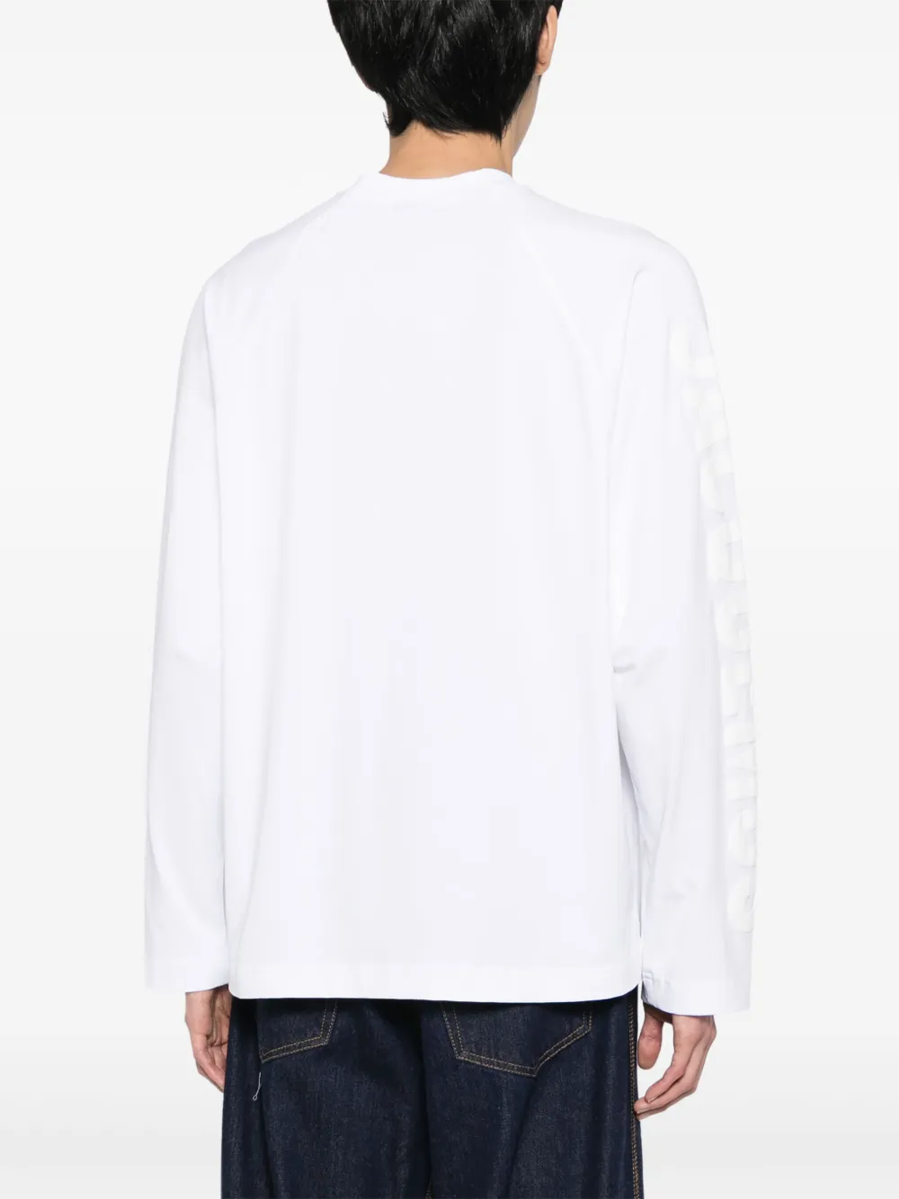 Топ Le T-shirt Typo с длинными рукавами JACQUEMUS, белый — фото 4