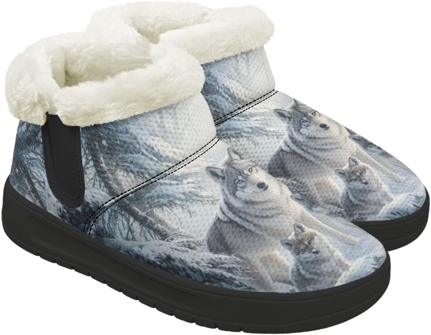 

Мужские зимние ботинки Qoiuvncy, повседневные сапоги для снега, для мужчин, уютные с меховой подкладкой, теплые, с низким верхом, Wolf